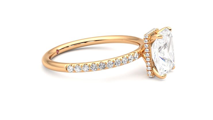 Taylor & Hart Thyme Radiant Engagement Ring 360 degree image 6