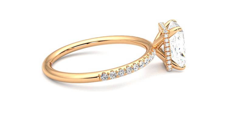 Taylor & Hart Thyme Radiant Engagement Ring 360 degree image 8
