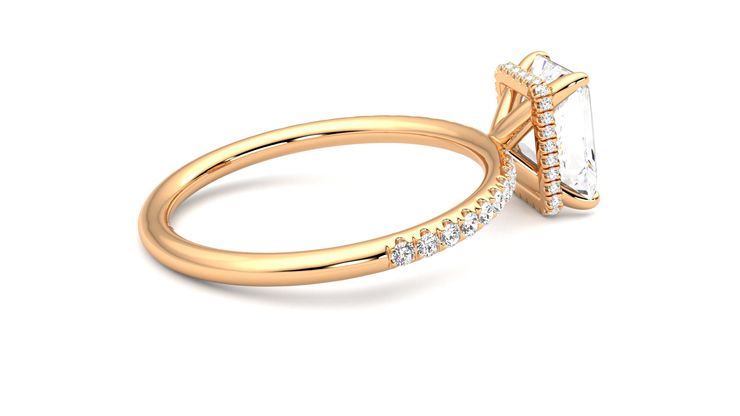 Taylor & Hart Thyme Radiant Engagement Ring 360 degree image 9