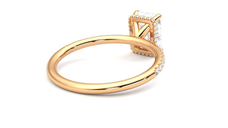 Taylor & Hart Thyme Radiant Engagement Ring 360 degree image 11