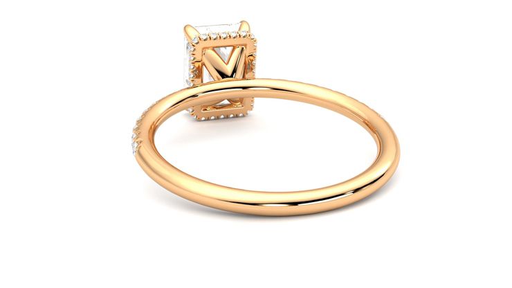 Taylor & Hart Thyme Radiant Engagement Ring 360 degree image 14