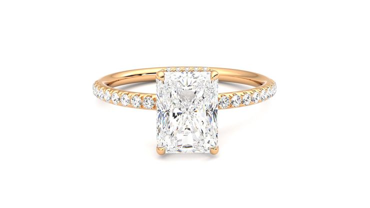 Taylor & Hart Thyme Radiant Engagement Ring 360 degree image 19