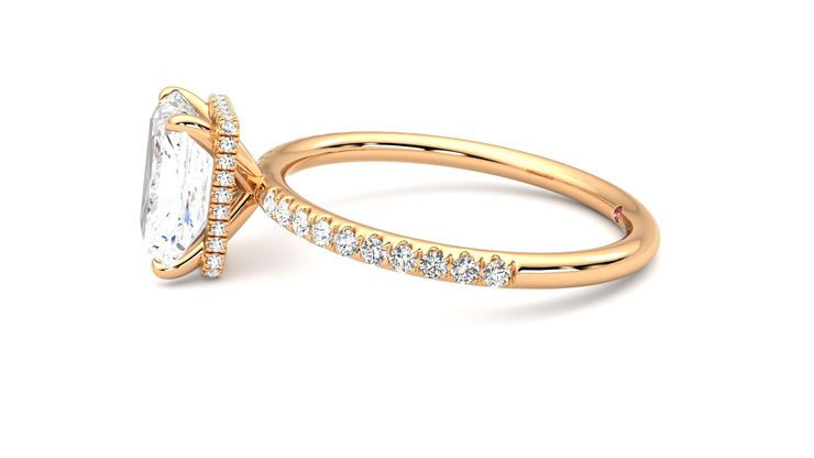 Taylor & Hart Thyme Radiant Engagement Ring 360 degree image 21