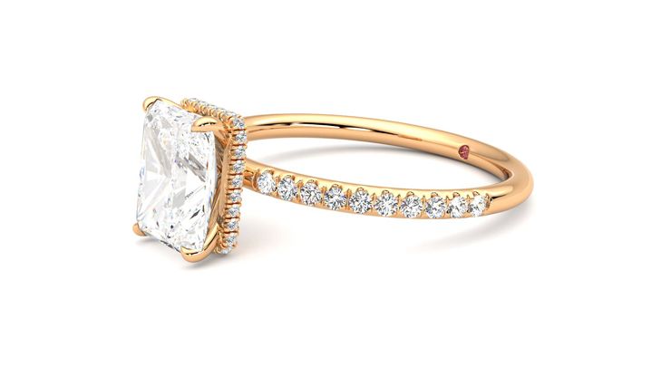 Taylor & Hart Thyme Radiant Engagement Ring 360 degree image 23