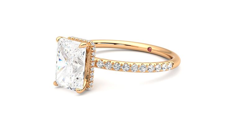 Taylor & Hart Thyme Radiant Engagement Ring 360 degree image 24