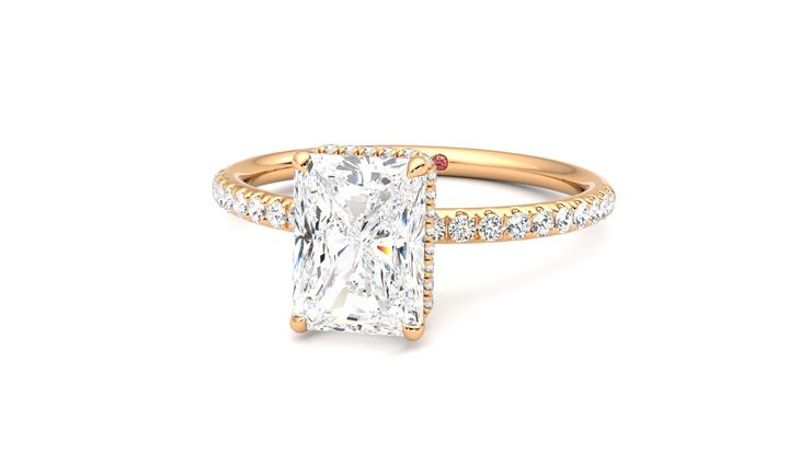 Taylor & Hart Thyme Radiant Engagement Ring 360 degree image 27