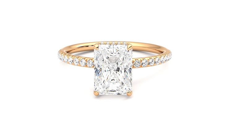 Taylor & Hart Thyme Radiant Engagement Ring 360 degree image 29