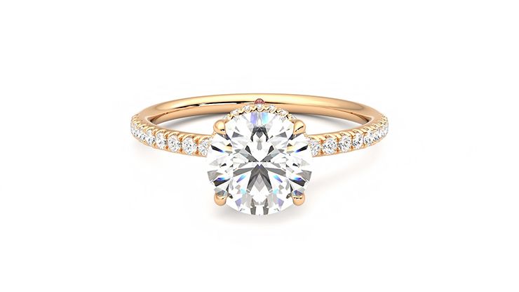 Taylor & Hart Thyme Round Engagement Ring 360 degree image 0