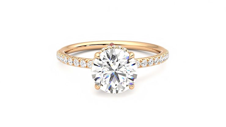 Taylor & Hart Thyme Round Engagement Ring 360 degree image 1