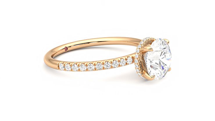 Taylor & Hart Thyme Round Engagement Ring 360 degree image 7