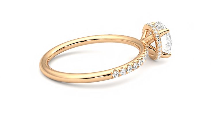Taylor & Hart Thyme Round Engagement Ring 360 degree image 11
