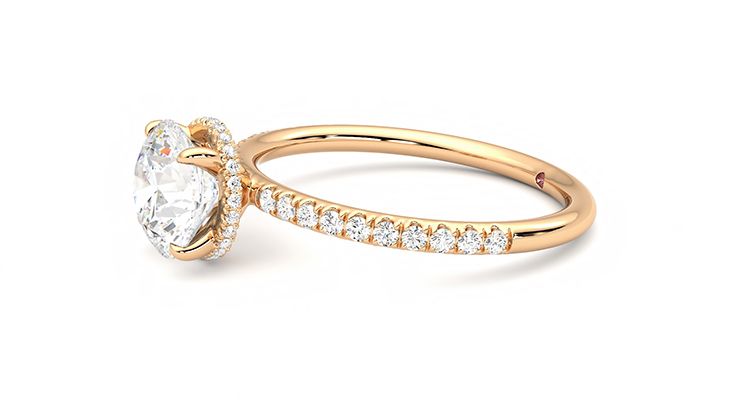 Taylor & Hart Thyme Round Engagement Ring 360 degree image 22
