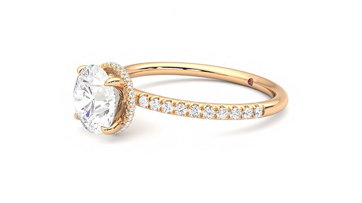 Taylor & Hart Thyme Round Engagement Ring 360 degree image 23