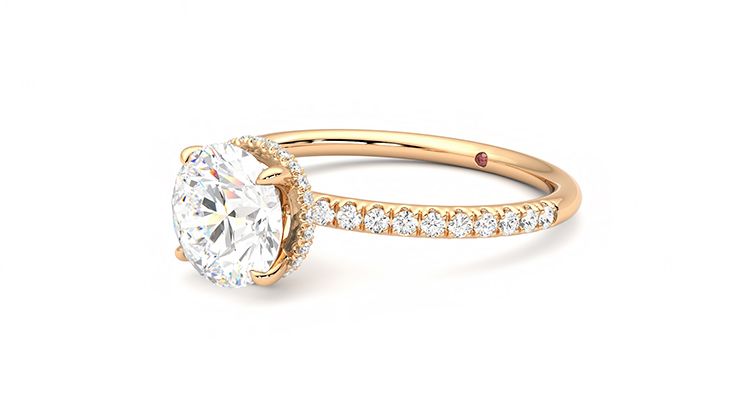 Taylor & Hart Thyme Round Engagement Ring 360 degree image 24