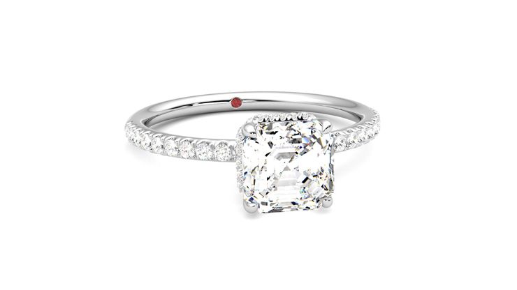 Taylor & Hart Thyme Asscher Engagement Ring 360 degree image 3
