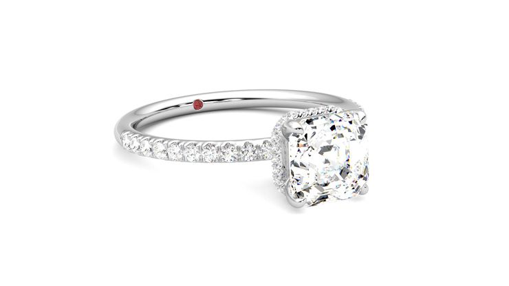 Taylor & Hart Thyme Asscher Engagement Ring 360 degree image 5