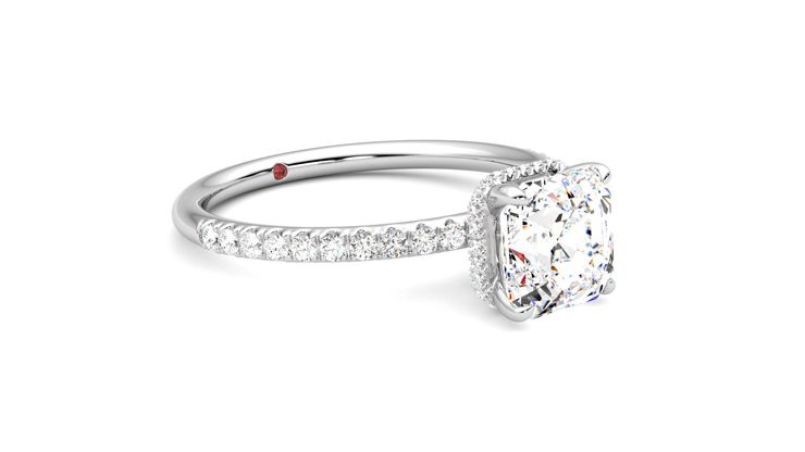 Taylor & Hart Thyme Asscher Engagement Ring 360 degree image 6