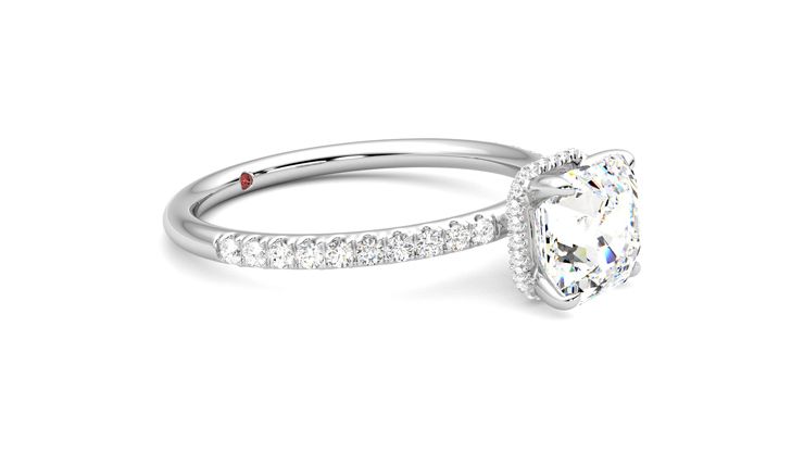 Taylor & Hart Thyme Asscher Engagement Ring 360 degree image 7