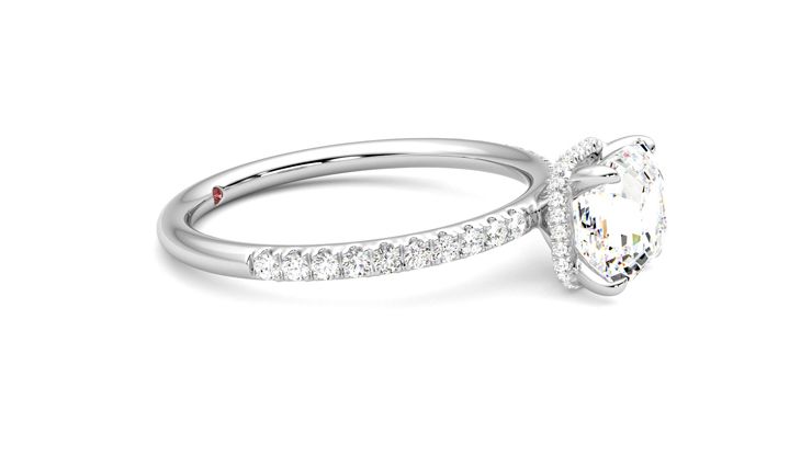 Taylor & Hart Thyme Asscher Engagement Ring 360 degree image 8