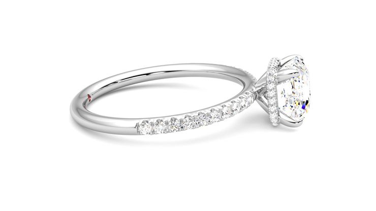 Taylor & Hart Thyme Asscher Engagement Ring 360 degree image 9