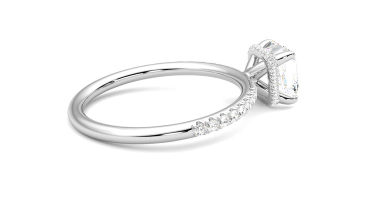 Taylor & Hart Thyme Asscher Engagement Ring 360 degree image 11