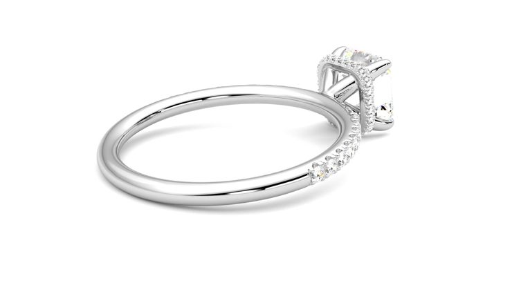 Taylor & Hart Thyme Asscher Engagement Ring 360 degree image 12