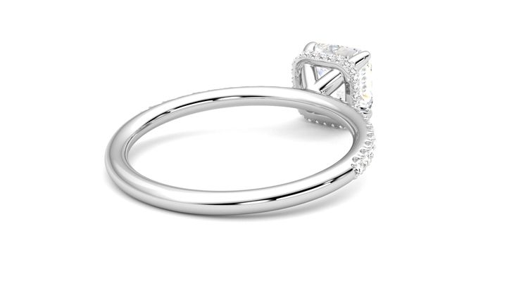 Taylor & Hart Thyme Asscher Engagement Ring 360 degree image 13