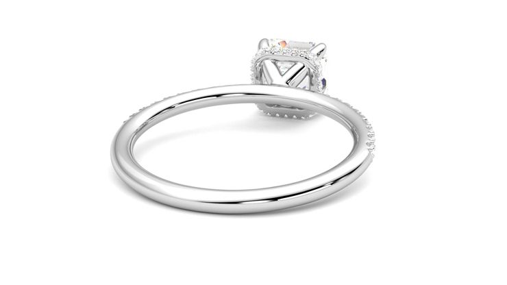 Taylor & Hart Thyme Asscher Engagement Ring 360 degree image 14