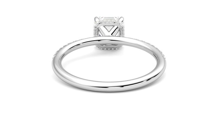 Taylor & Hart Thyme Asscher Engagement Ring 360 degree image 15