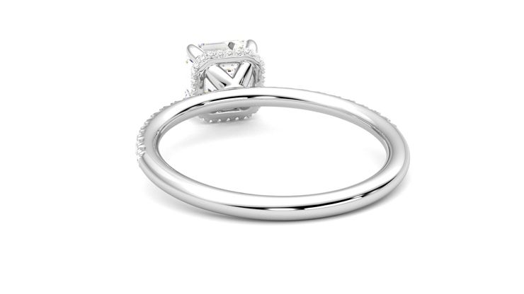 Taylor & Hart Thyme Asscher Engagement Ring 360 degree image 16