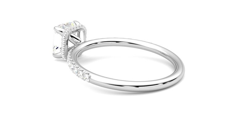 Taylor & Hart Thyme Asscher Engagement Ring 360 degree image 18