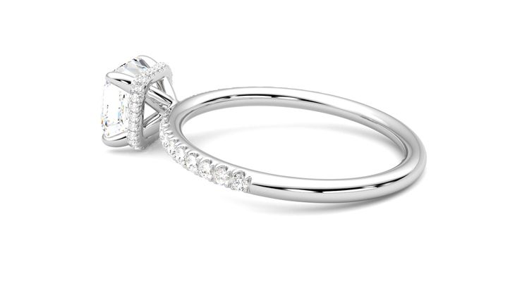 Taylor & Hart Thyme Asscher Engagement Ring 360 degree image 19