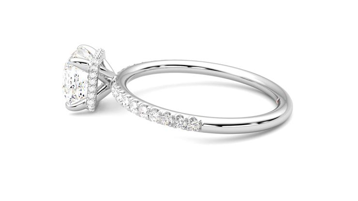 Taylor & Hart Thyme Asscher Engagement Ring 360 degree image 20