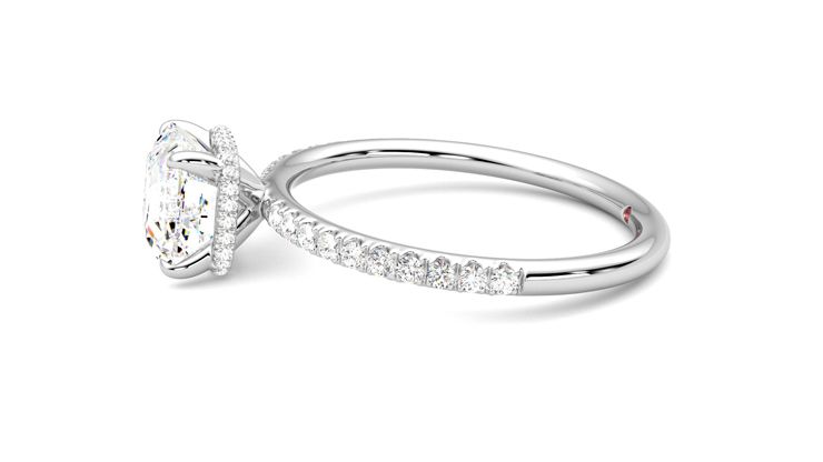 Taylor & Hart Thyme Asscher Engagement Ring 360 degree image 21