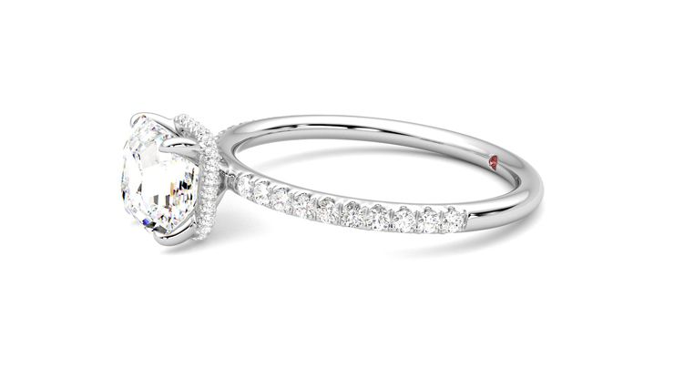 Taylor & Hart Thyme Asscher Engagement Ring 360 degree image 22