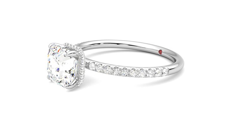 Taylor & Hart Thyme Asscher Engagement Ring 360 degree image 23