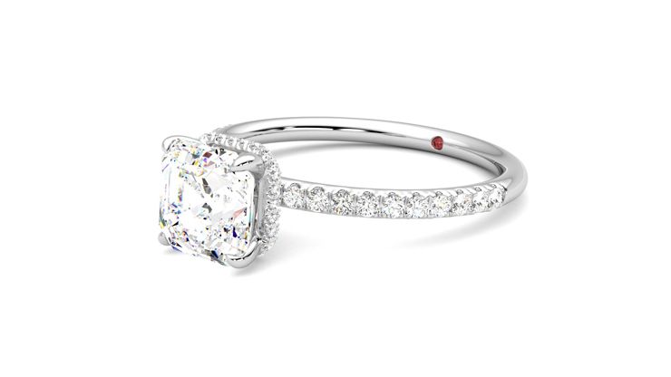 Taylor & Hart Thyme Asscher Engagement Ring 360 degree image 24
