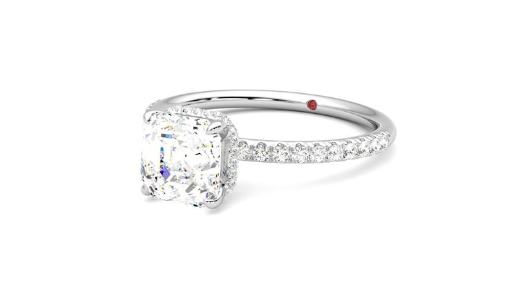 Taylor & Hart Thyme Asscher Engagement Ring 360 degree image 25