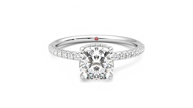 Taylor & Hart Thyme Cushion Engagement Ring 360 degree image 0