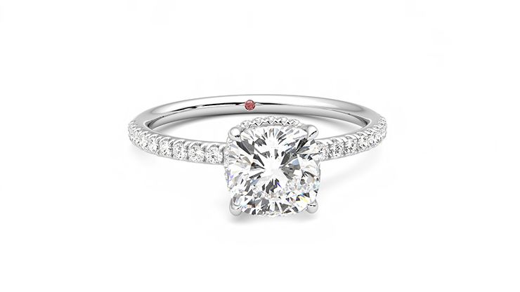 Taylor & Hart Thyme Cushion Engagement Ring 360 degree image 2