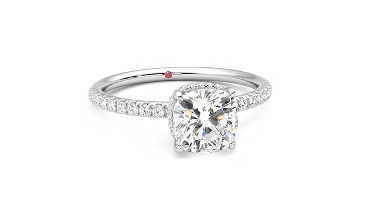 Taylor & Hart Thyme Cushion Engagement Ring 360 degree image 3
