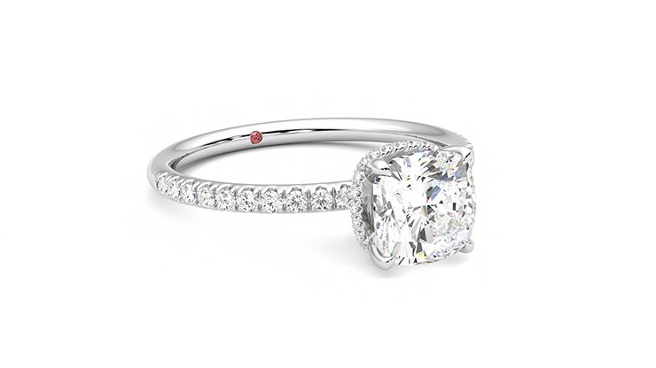 Taylor & Hart Thyme Cushion Engagement Ring 360 degree image 5