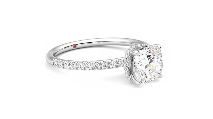 Taylor & Hart Thyme Cushion Engagement Ring 360 degree image 6