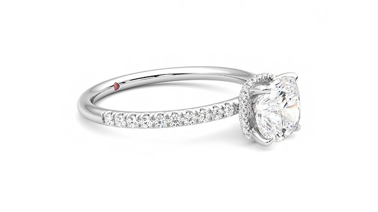 Taylor & Hart Thyme Cushion Engagement Ring 360 degree image 7