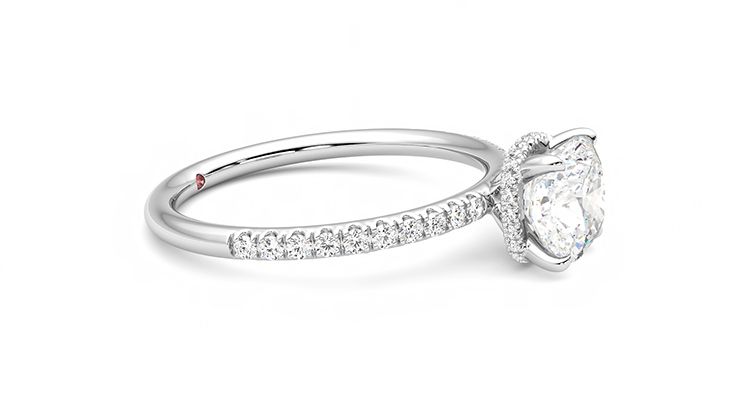 Taylor & Hart Thyme Cushion Engagement Ring 360 degree image 8