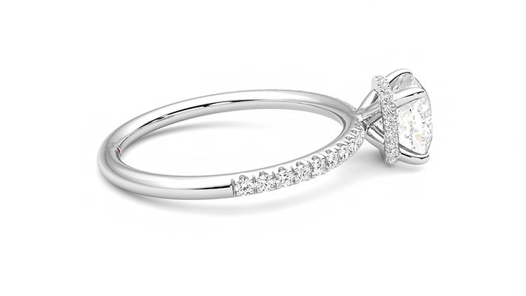 Taylor & Hart Thyme Cushion Engagement Ring 360 degree image 10