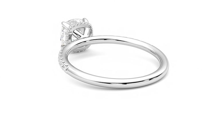 Taylor & Hart Thyme Cushion Engagement Ring 360 degree image 17