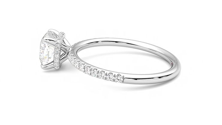 Taylor & Hart Thyme Cushion Engagement Ring 360 degree image 20