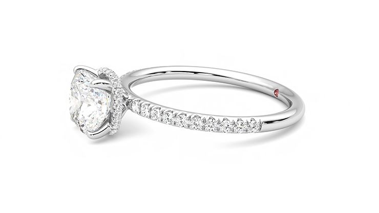 Taylor & Hart Thyme Cushion Engagement Ring 360 degree image 22