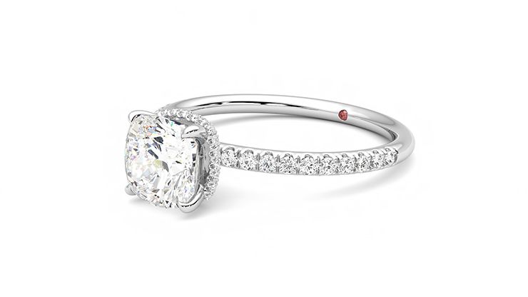 Taylor & Hart Thyme Cushion Engagement Ring 360 degree image 24